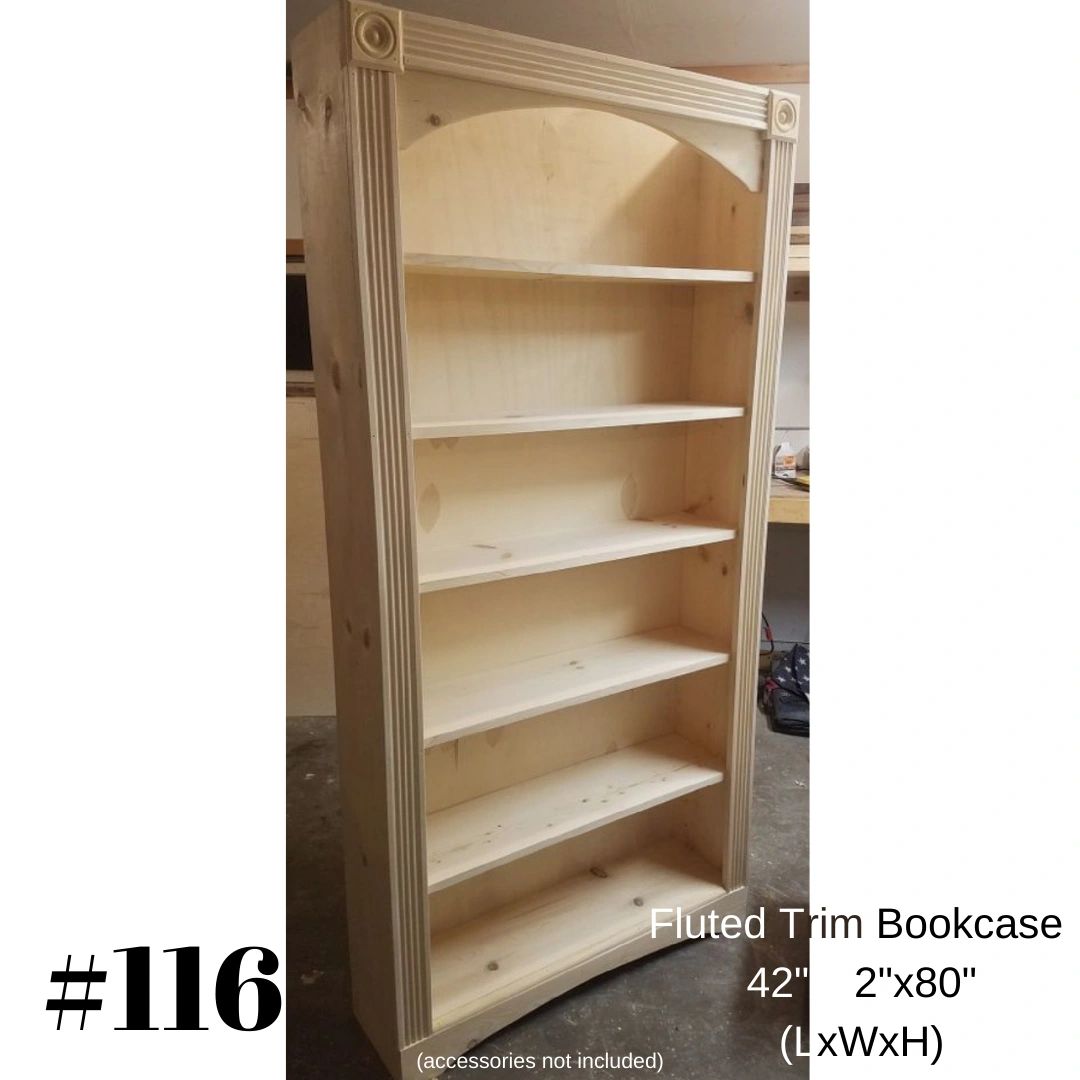 116 Fluted Trim Bookcase